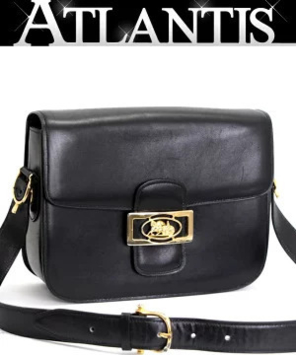 Celine Hobo Bag Carriage Black Leather